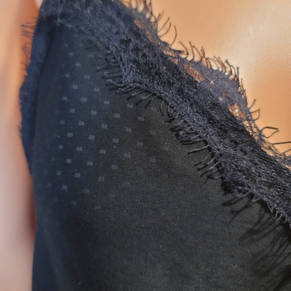 Zara‎ Black Lace Trim Cami Top - Picture 3 of 7